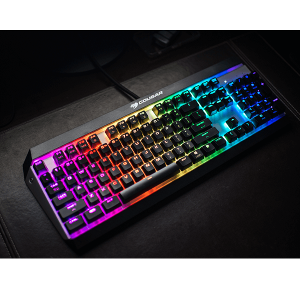 Cougar Attack X3 RGB Backlit Cherry MX Mechanical Gaming Keyboard - Iron Grey-dokantech#