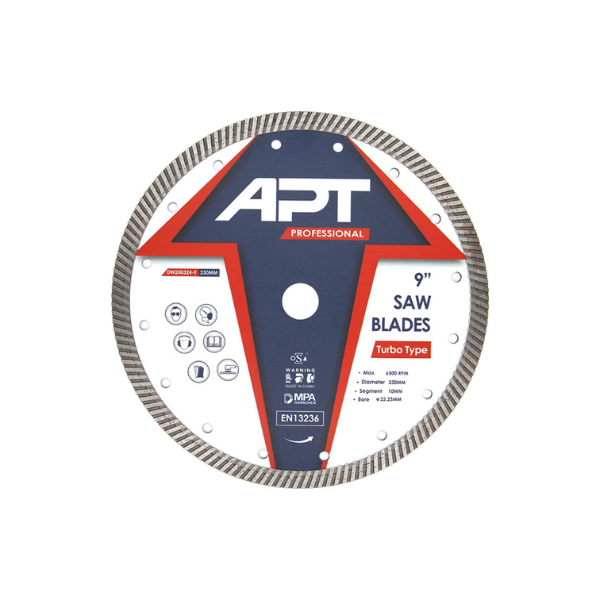 APT Diamond Saw Blade Turbo 180x22.23x2.6/1.8x10mm - DokanTech #