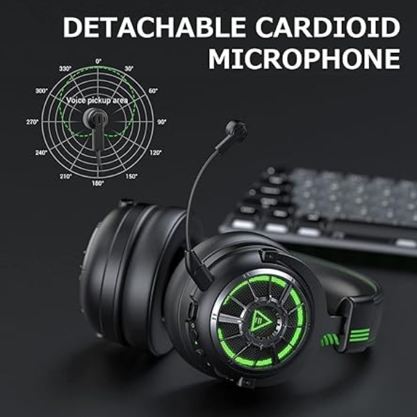 EKSA E5000 Pro Wired Gaming Headset โ 7.1 Surround, ENC Mic, Black-dokantech#