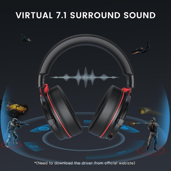 EKSA E900 Pro Gaming Headset - 7.1 Surround, Noise-Canceling Mic - Dokkantech