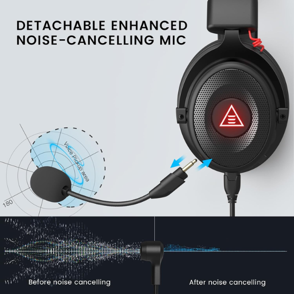 EKSA E900 Pro Gaming Headset - 7.1 Surround, Noise-Canceling Mic - Dokkantech