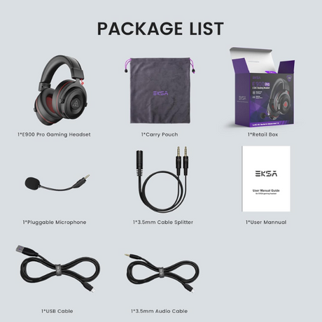EKSA E900 Pro Gaming Headset - 7.1 Surround, Noise-Canceling Mic - Dokkantech