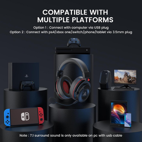 EKSA E900 Pro Gaming Headset - 7.1 Surround, Noise-Canceling Mic - Dokkantech