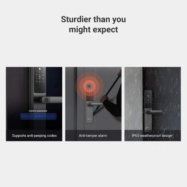 EZVIZ DL05 Smart Fingerprint Lock (6068) - Metallic Grey Feature DOKKAN TECH .