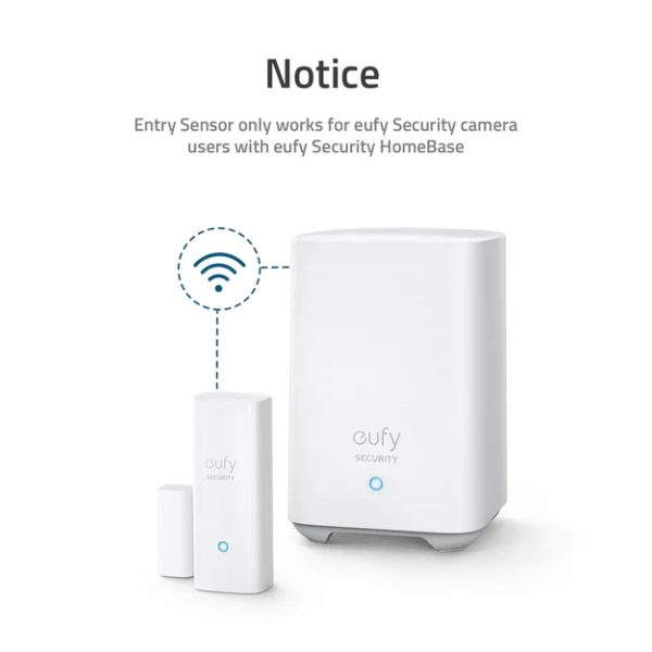 Eufy Security Entry Sensor – Wireless, 2-Year Battery Life, Siren.