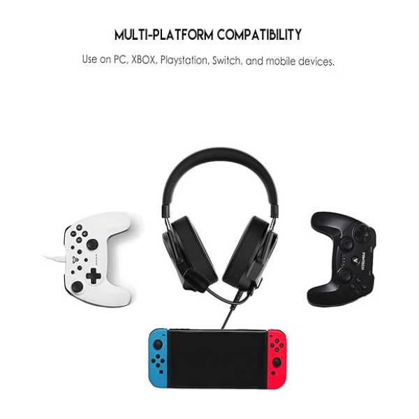 Fantech Alto MH91 Multi-Platform Gaming Headset – 3.5mm Wired – Black-dokantech