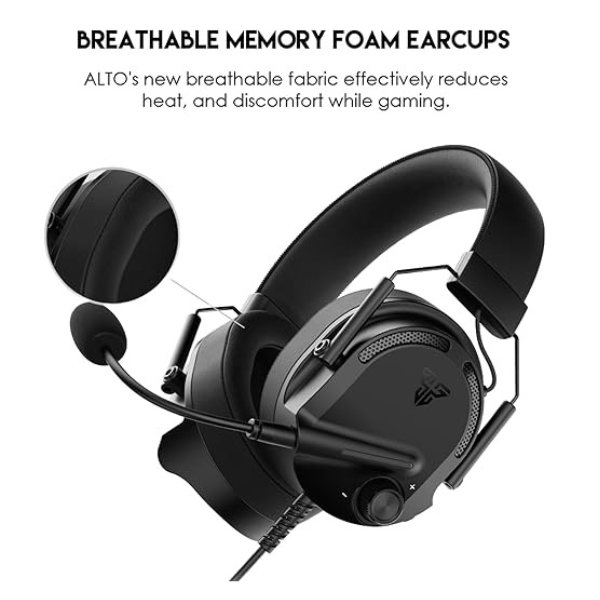 Fantech Alto MH91 Multi-Platform Gaming Headset – 3.5mm Wired – Black-dokantech