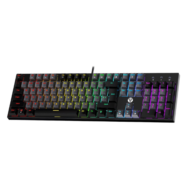 Fantech Atom 104 MK886 V2 Mechanical Gaming Keyboard – Red Switch – Gray-dokantech
