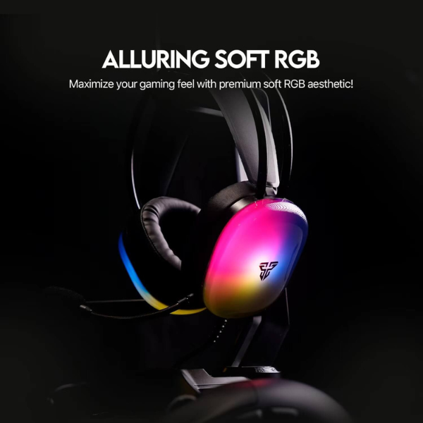 Fantech Aurora HG29 RGB 7.1 Surround Sound Wired USB Gaming Headset – Black-dokantech