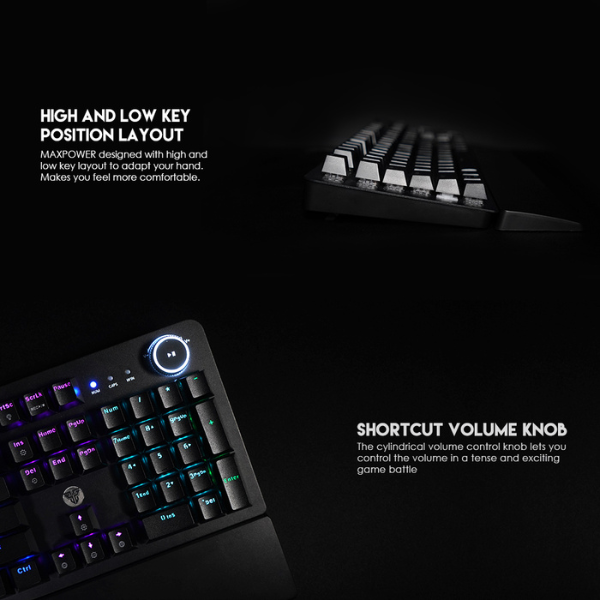 Fantech MaxPower MK853 V2 Mechanical Gaming Keyboard – Blue Switch, English Only-dokkantech