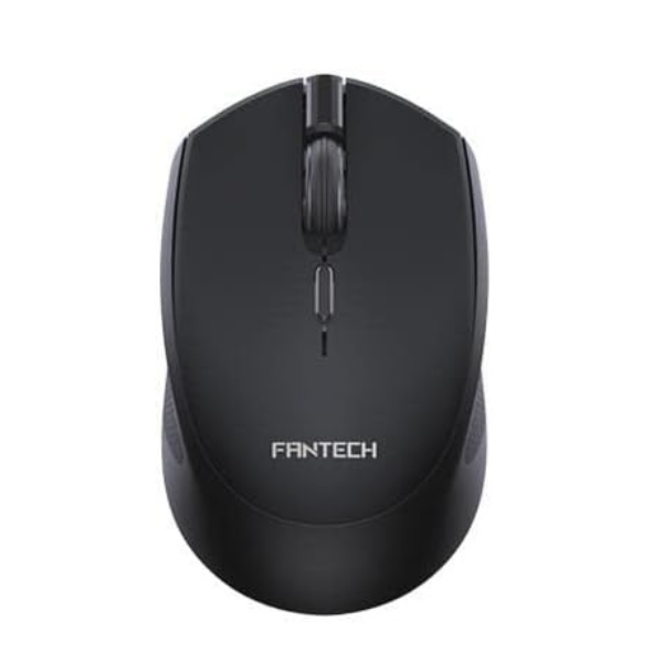 Fantech W190 Dual Mode Wireless Mouse – Silent Click, Bluetooth & 2.4GHz – Black-dokantech