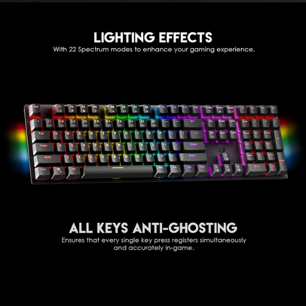 Fantech MAXFIT108 MK855 RGB Mechanical Gaming Keyboard – EN Layout - Dokkantech