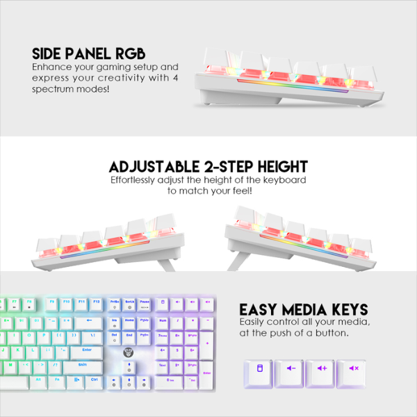 Fantech MAXFIT108 MK855 RGB Mechanical Gaming Keyboard – EN Layout - Dokkantech