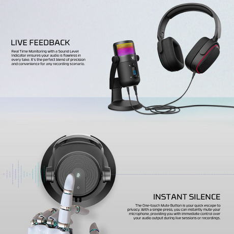 Fantech MCX03 Leviosa Max Microphone - Black - Dokkantech