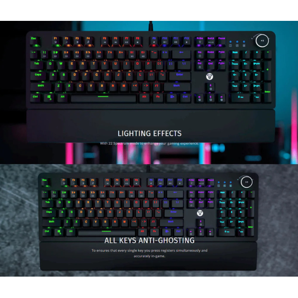 Fantech MaxPower MK853 V2 Mechanical Gaming Keyboard – Blue Switch, English Only-dokkantech
