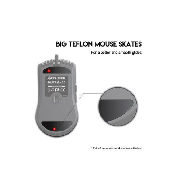 Fantech VX7 CRYPTO Wired Gaming Mouse - Black - Dokkantech