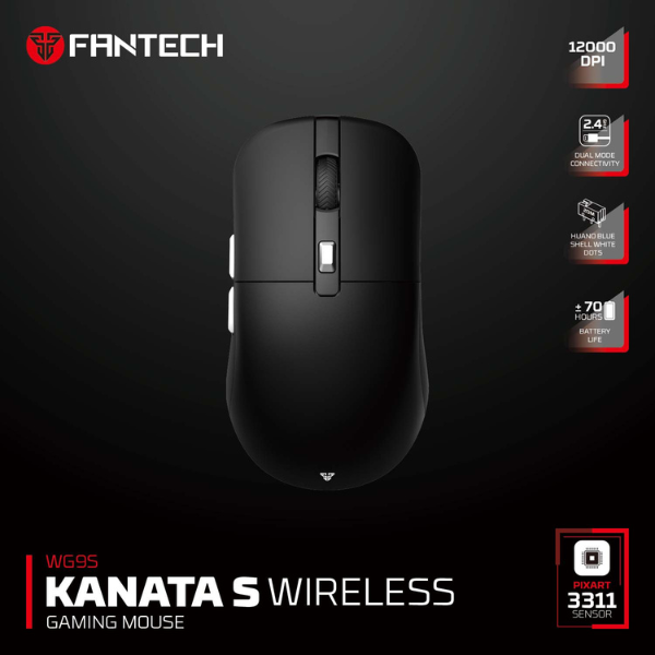 Fantech WG9S Kanata S Wireless Gaming Mouse – 12000 DPI, 1000Hz, RGB - Dokkantech