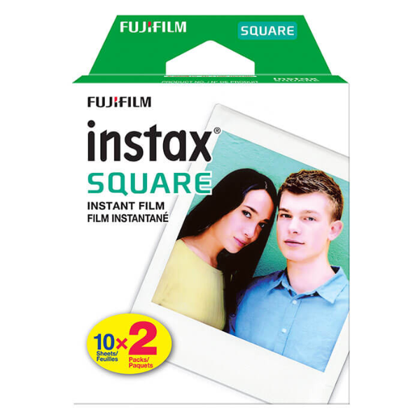 Fujifilm Instax Square instant film 20 sheets 2 packs – front view