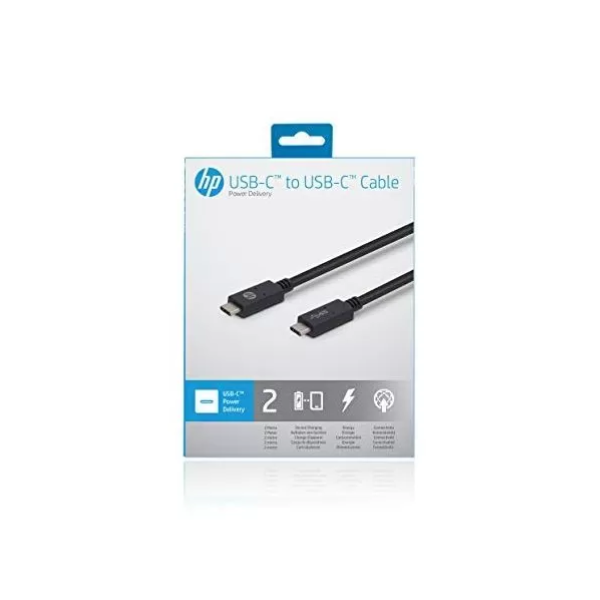 HP USB-C to USB-C Power Delivery Cable- Black - DokanTech #