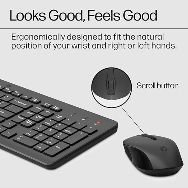 HP 330 wireless combo – mouse side view