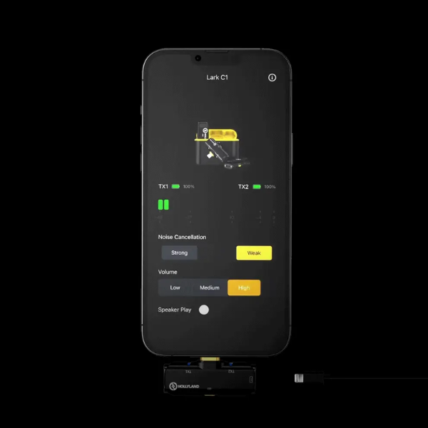 Hollyland Lark C1 Duo (2 TX + 1 RX) With USB-C Connector - Cool Black-dokantech#