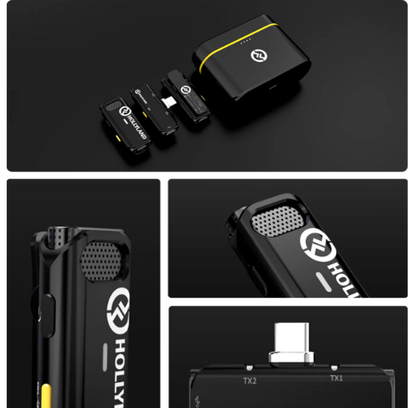 Hollyland Lark C1 Duo (2 TX + 1 RX) With USB-C Connector - Cool Black-dokantech#
