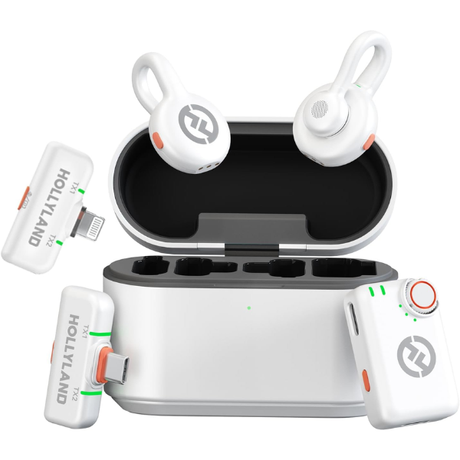 Hollyland Lark M2S Ultimate Combo Wireless Mic – Glacier White - Dokkantech