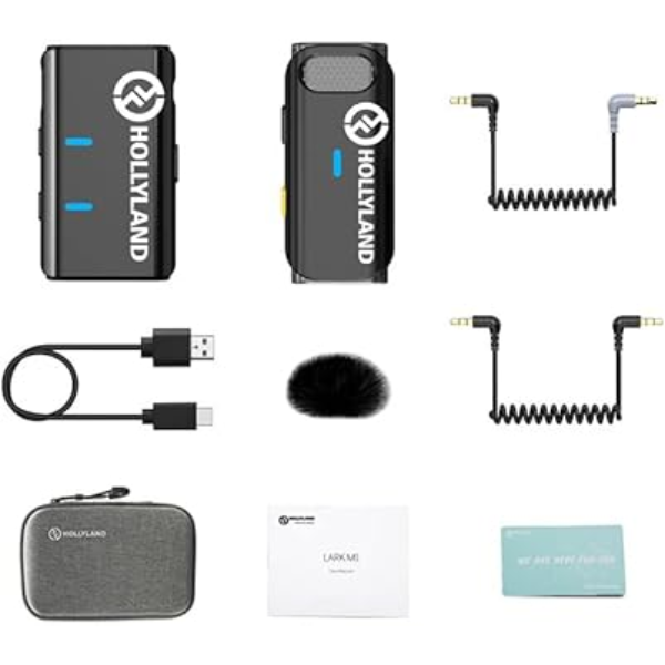 Hollyland LARK M1 Solo Wireless Microphone – Clear Sound Cool Black-dokantech