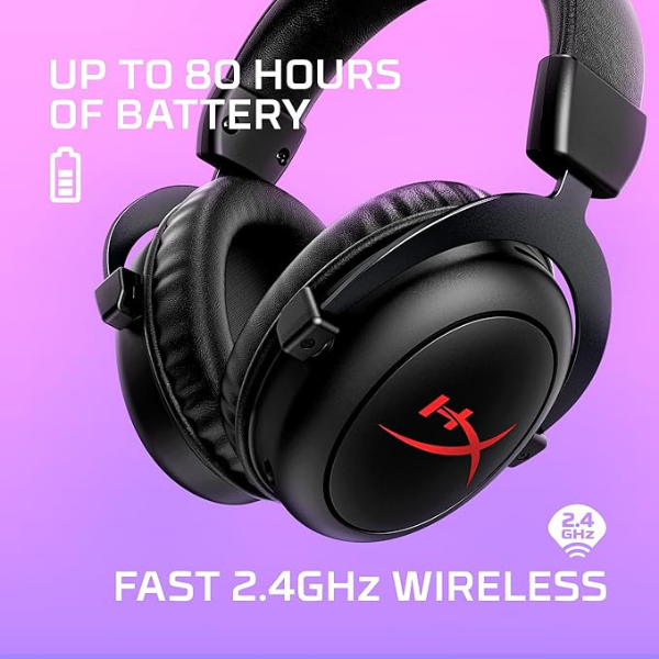 DokanTech_HyperX Cloud II Core Wireless Headset - DTS Audio, Memory Foam, Black