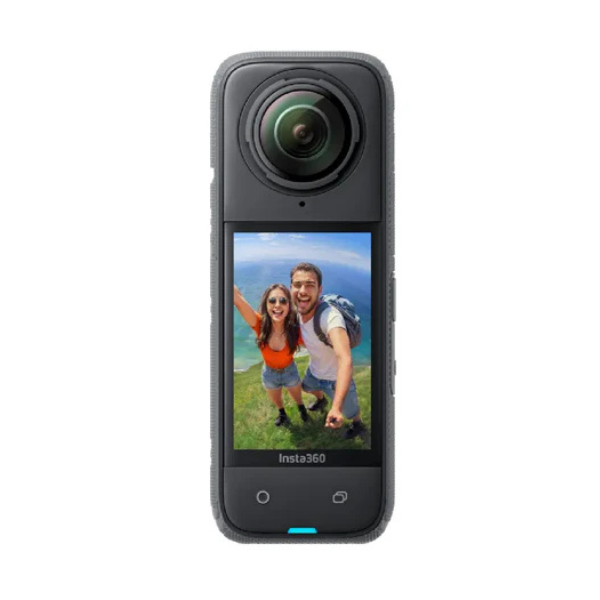 Insta360 X4 8K 360-degree action camera FlowState stabilization waterproof – front view black