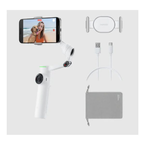 Insta360 Flow 2 Pro Ultimata Al Tracking Stabilizer - Summit White- Dokkantech
