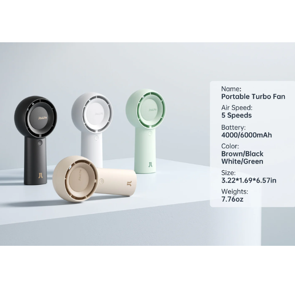 JisuLife Life5 Handheld Fan 4500mAh – Mint Green, key features