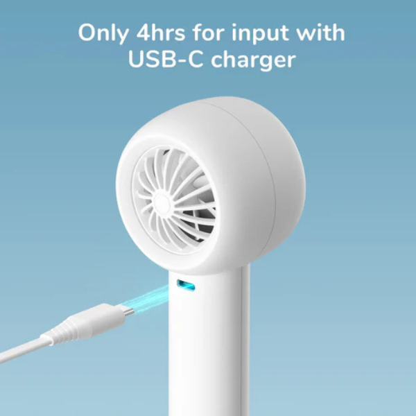 JisuLife Life5 Handheld Fan 4500mAh – 4-hour charging time