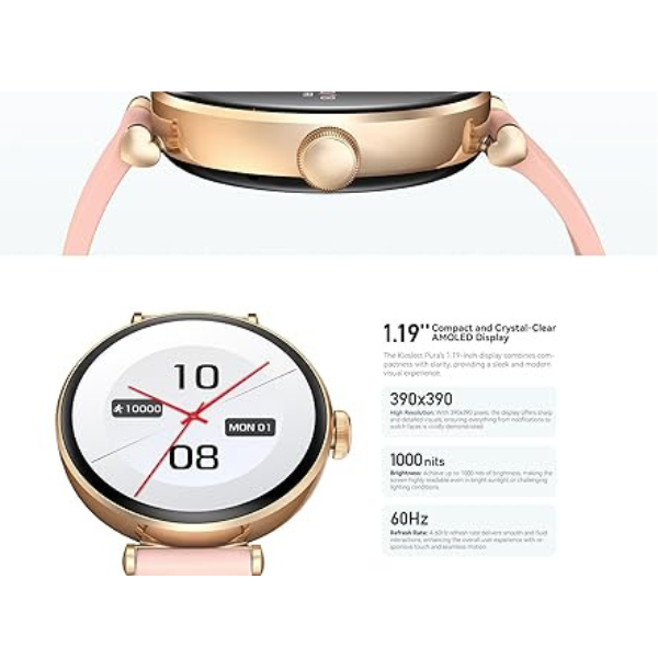 DokanTech_Kieslect Pura Reno Smartwatch, 1.19 AMOLED, GPS, health tracking, BT calling_Gold