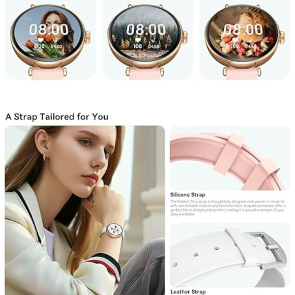 DokanTech_Kieslect Pura Reno Smartwatch, 1.19 AMOLED, GPS, health tracking, BT calling_Gold