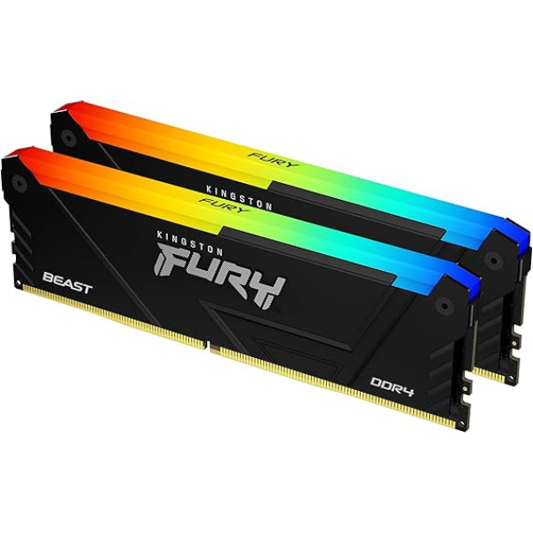 Kingston Fury Beast 32GB 2x16GB DDR4 – RGB heat spreader
