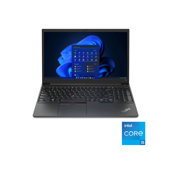 Lenovo ThinkPad E15 i5-1235U 8GB 256GB SSD 15.6-inch FHD with carry case – front view