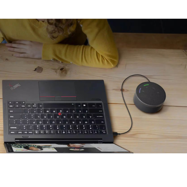 Lenovo Go Wired Speakerphone USB-C – Certified for Microsoft Teams, Black-dokantech