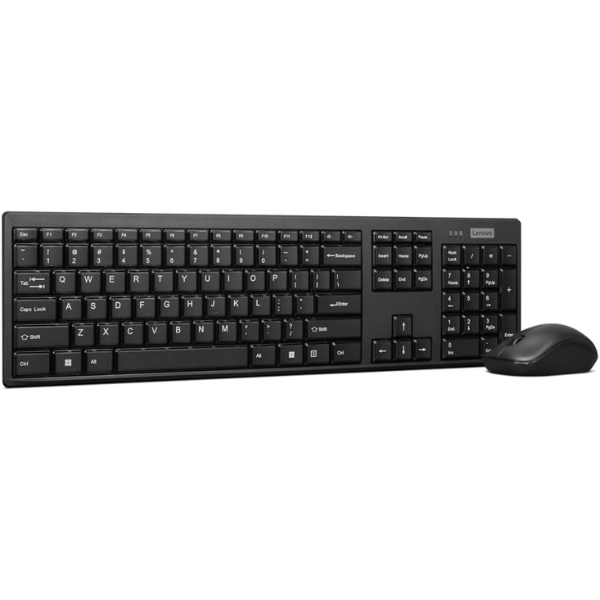 Lenovo 100 Wireless Combo Keyboard & Mouse – Arabic – Black - Dokkantech