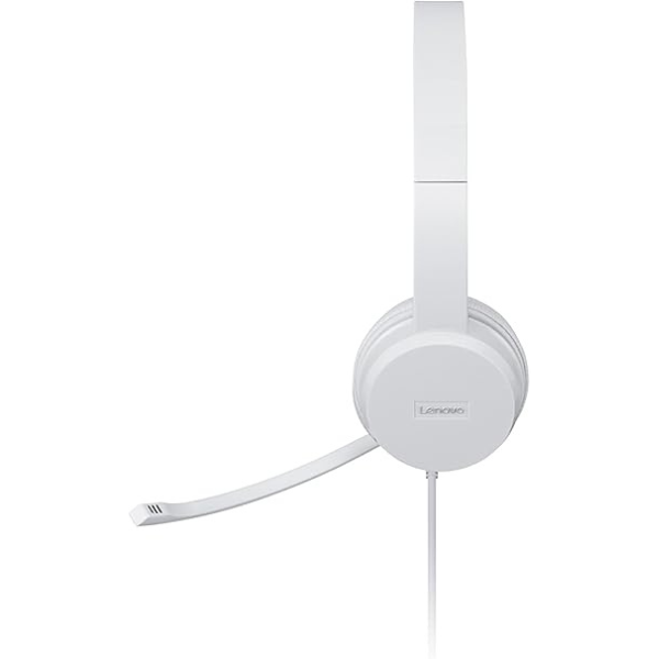 DokanTech_Lenovo 110 Stereo Headset USB-A, 1.8m Cable - Cloud Grey