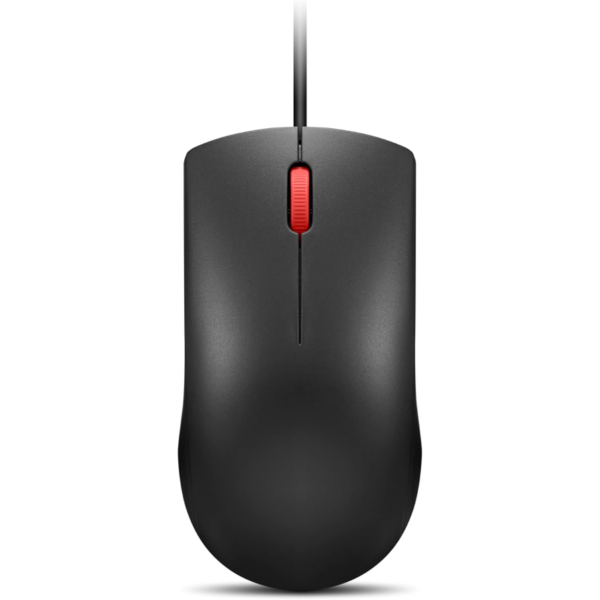 Lenovo 120 wired USB mouse – front view black