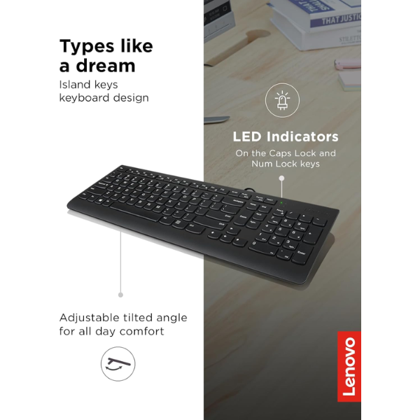 Lenovo 300 USB Keyboard - Arabic-Dokkantech