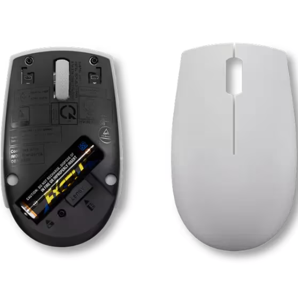 Lenovo 300 Wireless Compact Mouse, Arctic Grey. - DokanTech