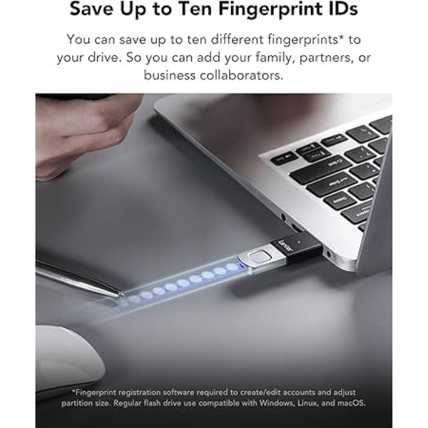 Lexar F35 PRO 128GB USB 3.2, 400/300MB/s, Fingerprint Secure – LJDF35P128G-RNBNG-Dokkantech