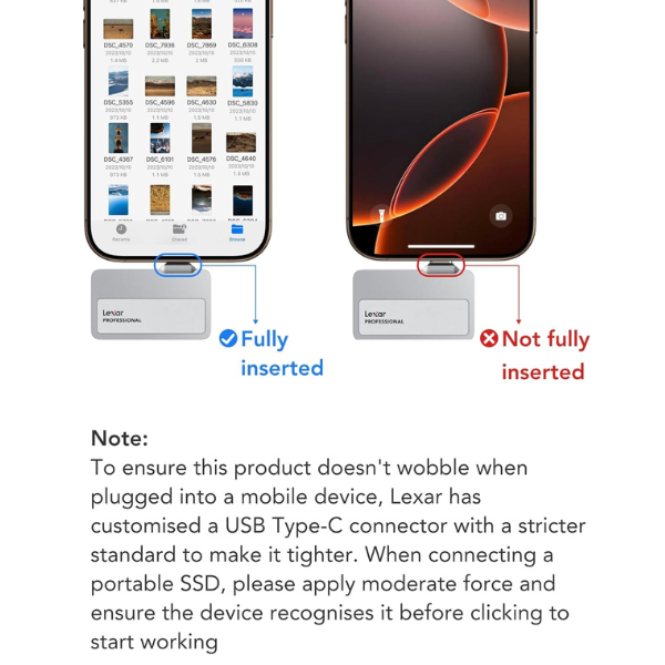 Lexar 1TB Professional Go Portable SSD with Hub 1050/1000 MB/s USB 3.2 Gen 2-dokantech