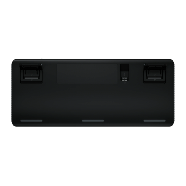 Logitech G517 Lightspeed TKLWireless
The back view of a black keyboard showing the spacebar, side buttons, and a USB-C port on a solid white background.