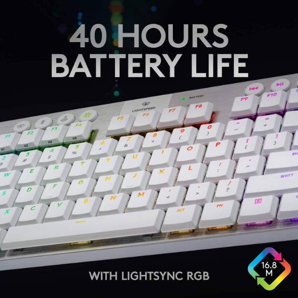 LogitechG913TKLLIGHTSPEEDWirelessRGBKeyboard_GLTactileBrownSwitchEnglishOnly_White-dokantech#