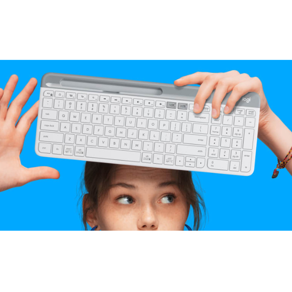 لوحة مفاتيح لاسلكية متعددة الأجهزة Logitech K580 Slim – صغيرة الحجم