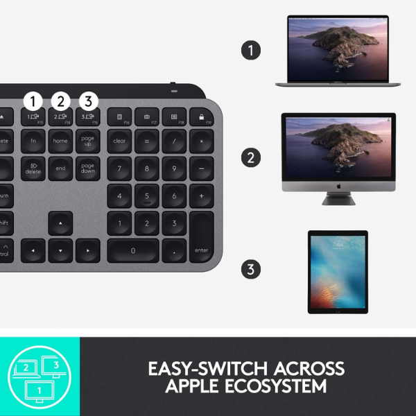 Logitech MX Keys Advanced Wireless Illuminated Keyboard for Mac US/ENGLISH ONLY - DokanTech #
