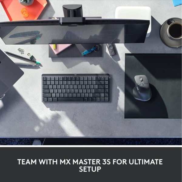 Logitech MX Mechanical Mini Clicky  Switches Wireless Keyboard – Graphite (US)Only- DokanTech #